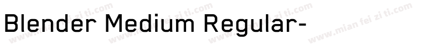 Blender Medium Regular字体转换